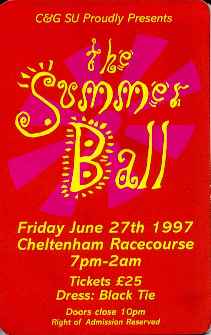 1997 Summer Ball Ticket